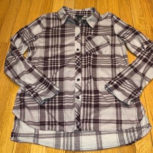 Dark maroon flannel
